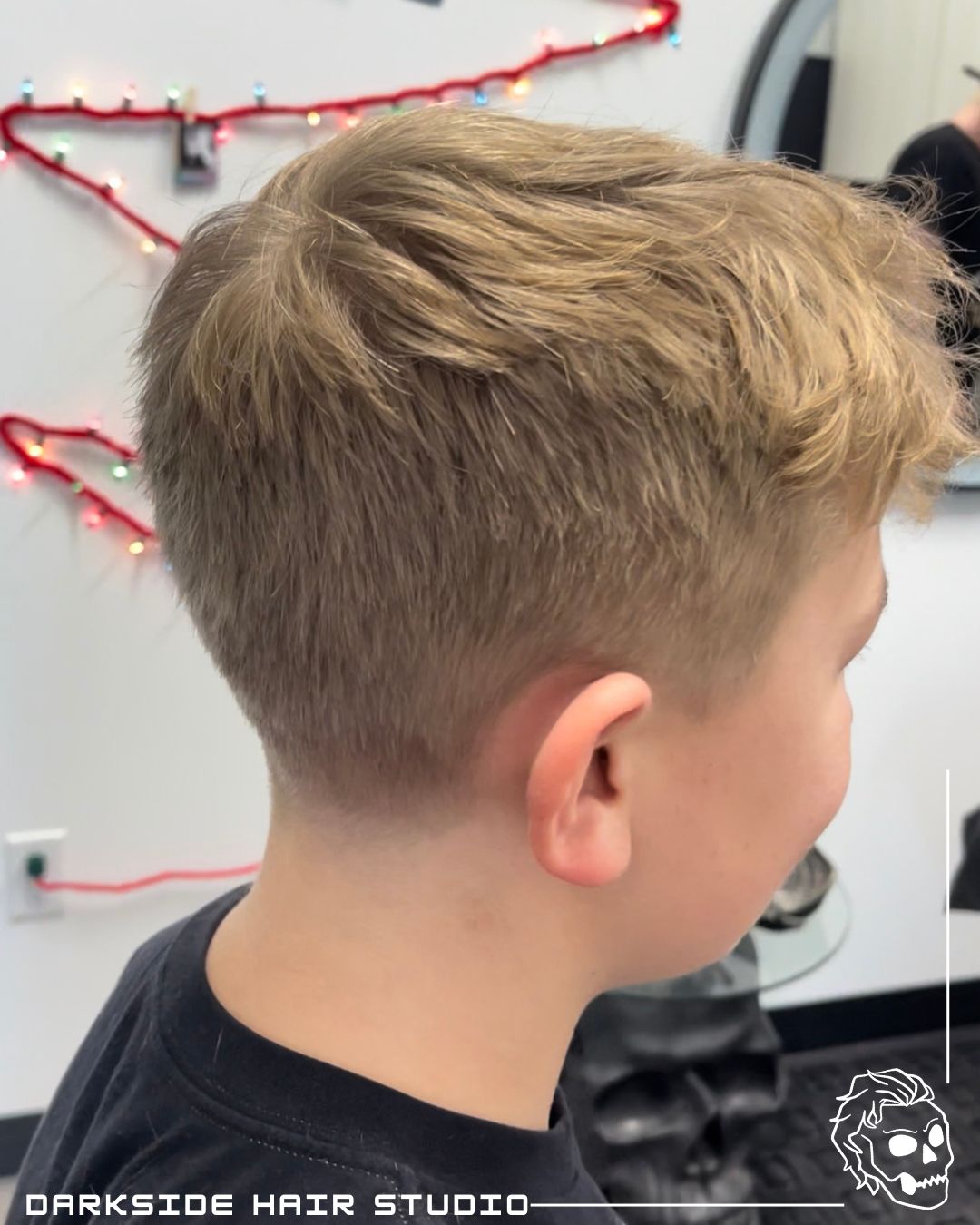 Young client with fresh modern haircut
